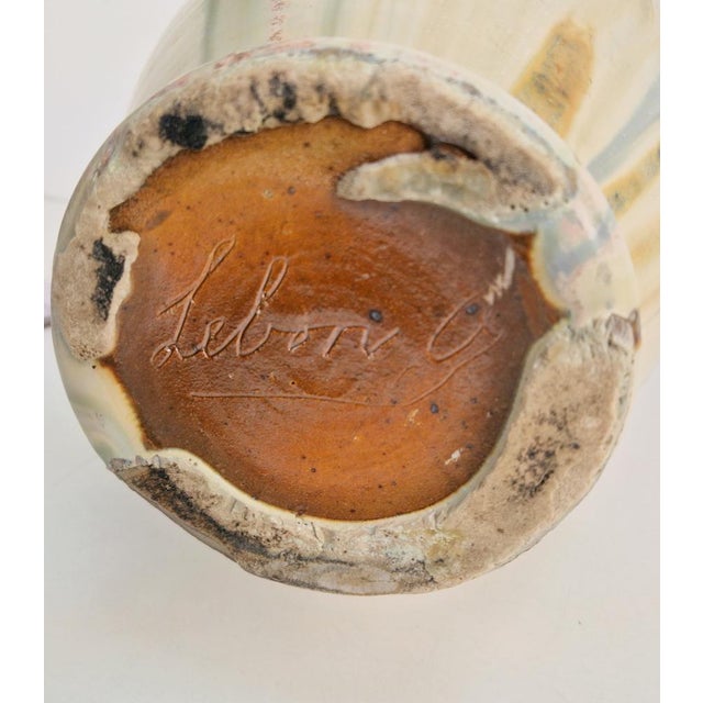 Glazed Stoneware Vase by Grégoire Lebon, Belgium, 1940s For Sale - Image 15 of 16