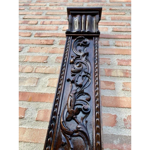 Wood Antique Carved Oak Panels, Set of 2 For Sale - Image 7 of 18