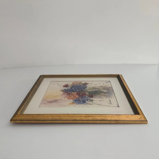 Late 20th Century Vintage Floral Still Life Watercolor, Signed For Sale - Image 5 of 7