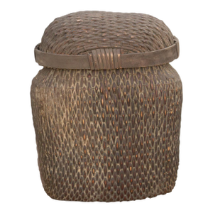 Authentic Storage Basket W/Aged Patina