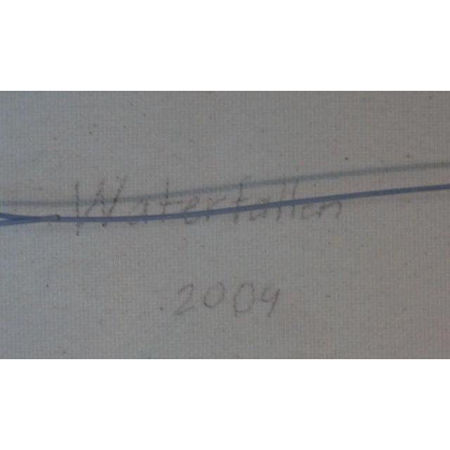 2009 Kristina Zallinger "Waterfallen" Abstract Painting For Sale - Image 4 of 11