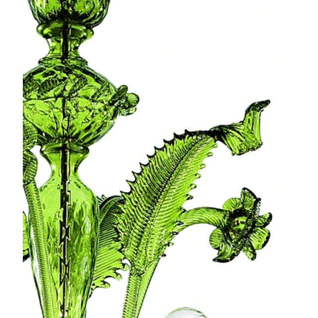 Contemporary Greeen Murano Glass Chandelier For Sale - Image 11 of 11