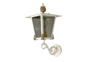 Neo-Baroque White Gold Outer Wall Lantern from Bega, 1960s