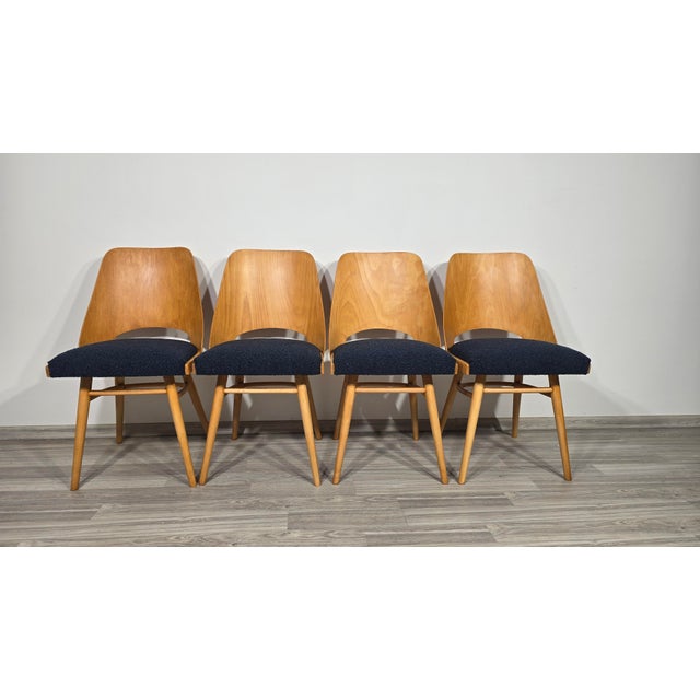 Dining Chairs by Radomir Hoffman for Ton, 1950s, Set of 4 For Sale - Image 15 of 15