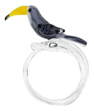 Tropical Birds Napkin Rings from Casa Rialto, Set of 6