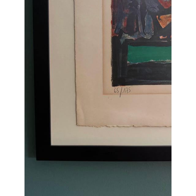Mid-Century Gabriel Paris "La Chouette" Signed Lithograph (1961) - Custom Framed With Tru Vue Museum Glass For Sale - Image 10 of 11