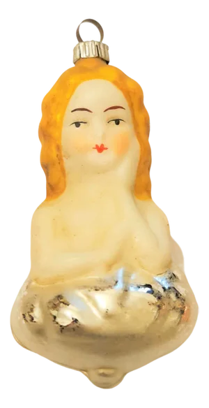 Antique Christmas Tree Angel in Glass, 1890s