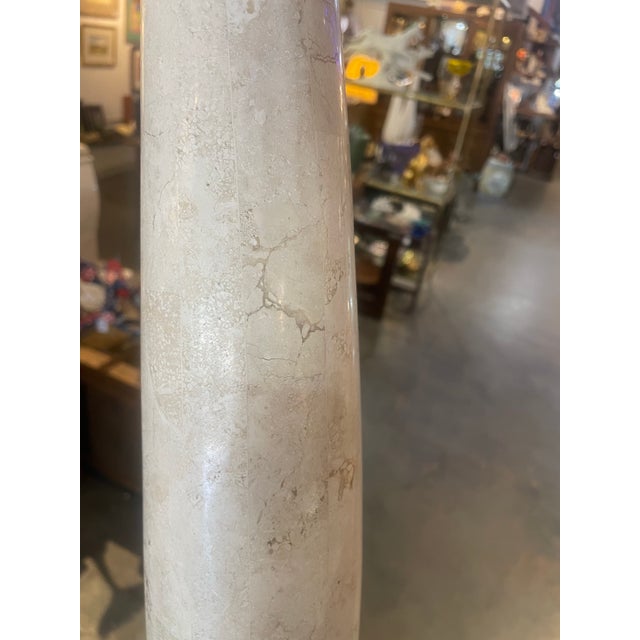 Vintage Life Size Tessellated Marble Elephant Tusk For Sale In Phoenix - Image 6 of 8