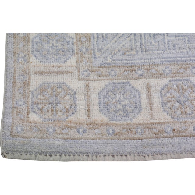 Turkish Oushak Hand Knotted Wool Rug, 5'1"x7' For Sale - Image 4 of 4