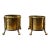 Pair of Maison Bagues Brass Cachepots With Faux Bamboo Holders For Sale