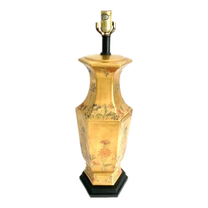Morris Greenspan Hollywood Regency Chinoiserie Gilt Table Lamp