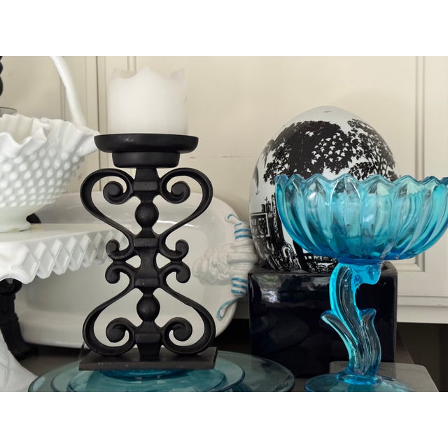 Pottery Barn Architectural Scrolly Pillar Holder Bougeoir For Sale - Image 11 of 12