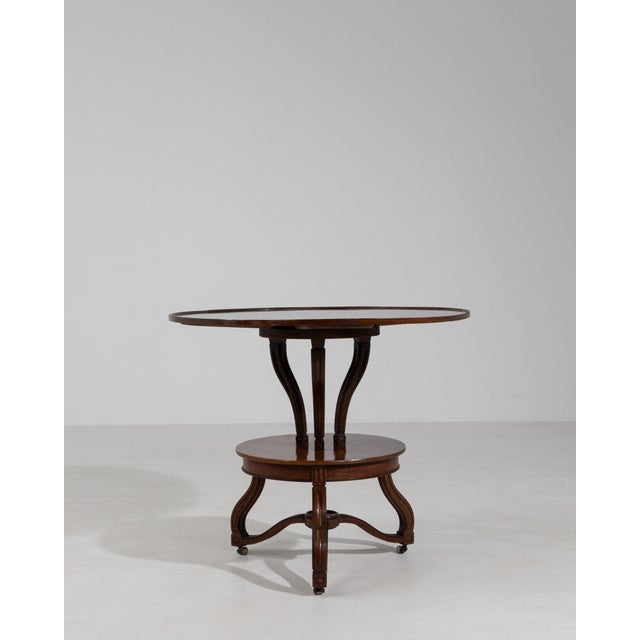 French 19th Century France Rich Mahogany Round Pedestal Center Table For Sale - Image 3 of 10