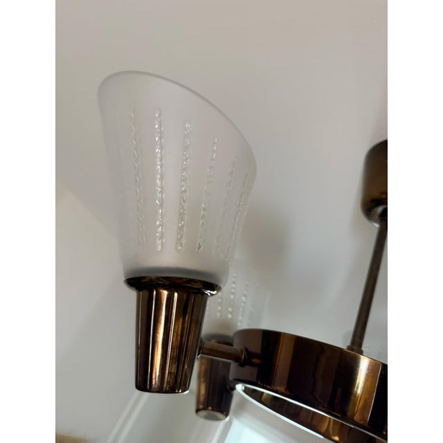 Mid-Century Brass Chandelier by Harald Notini and Uno Westerberg for Böhlmarks, 1950 For Sale - Image 6 of 12