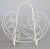 Vintage French Country Style White Painted Wrought Iron Magazine Rack For Sale - Image 4 of 8