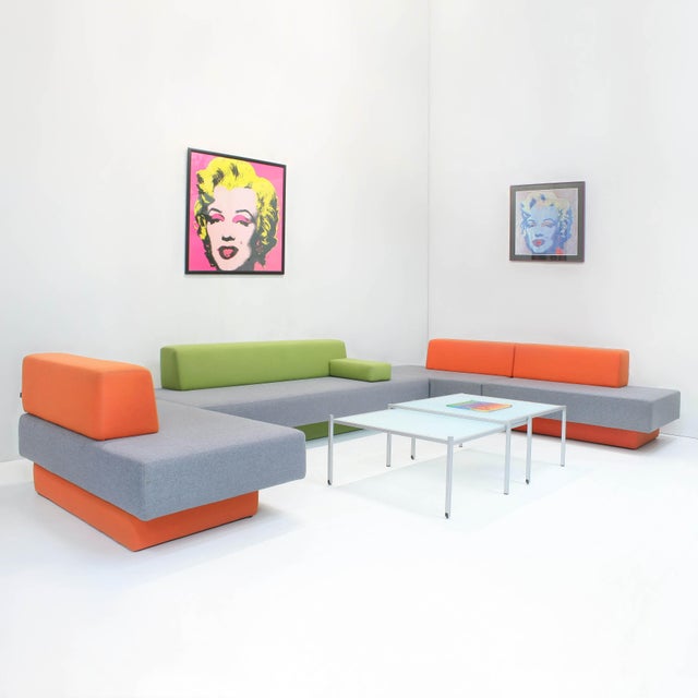The Glyder sofa, with its distinctively massive volumes and architectural lines, was designed in 2009 by Joep Van Lieshout...