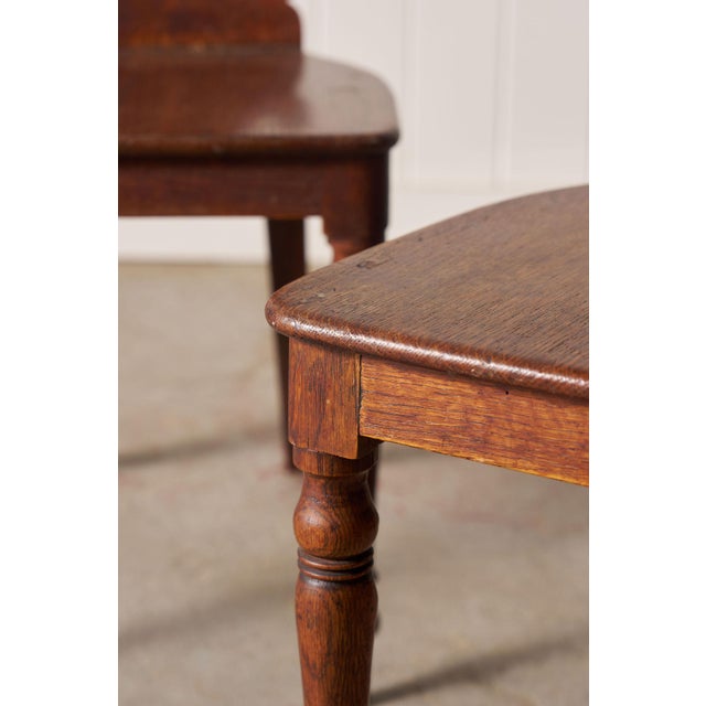 Pair of 19th Century Oak Hall Chairs For Sale In Charleston - Image 6 of 10