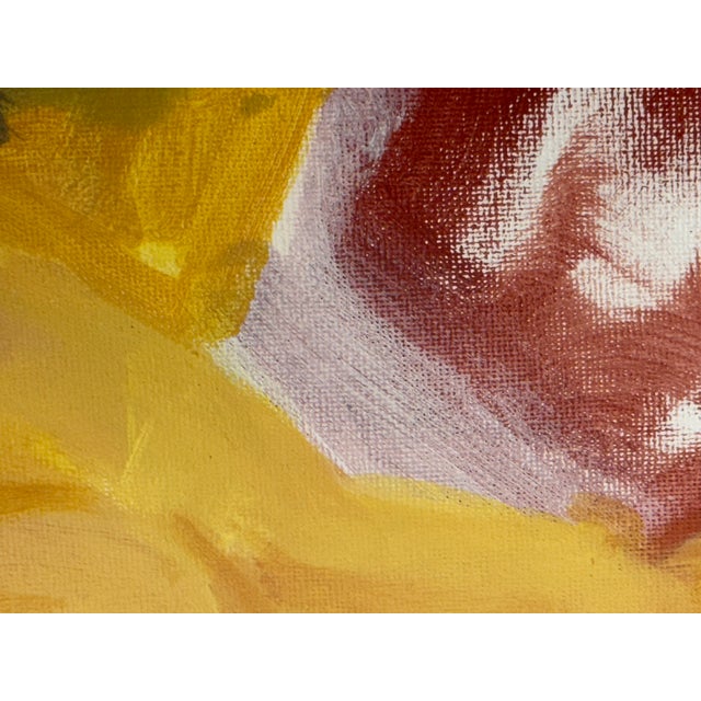 Red Modern Abstract Nude Painting, Framed For Sale - Image 8 of 12