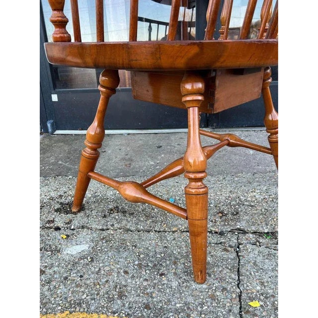 Wood 20th Century Colonial Revival, Windsor Writing Armchair For Sale - Image 7 of 12