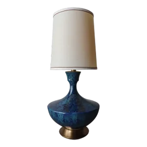 Mid-Century Modern Drip Glaze Ceramic Pottery Table Lamp