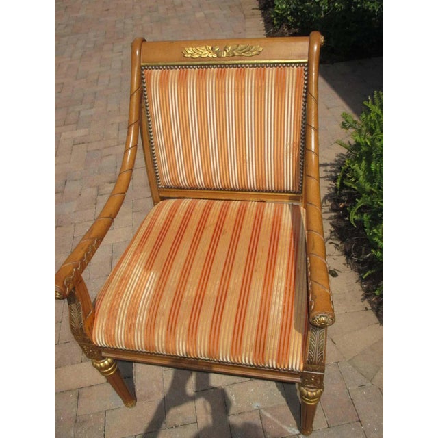 Mid 20th Century Vintage Gilded Accent Chair For Sale - Image 5 of 11