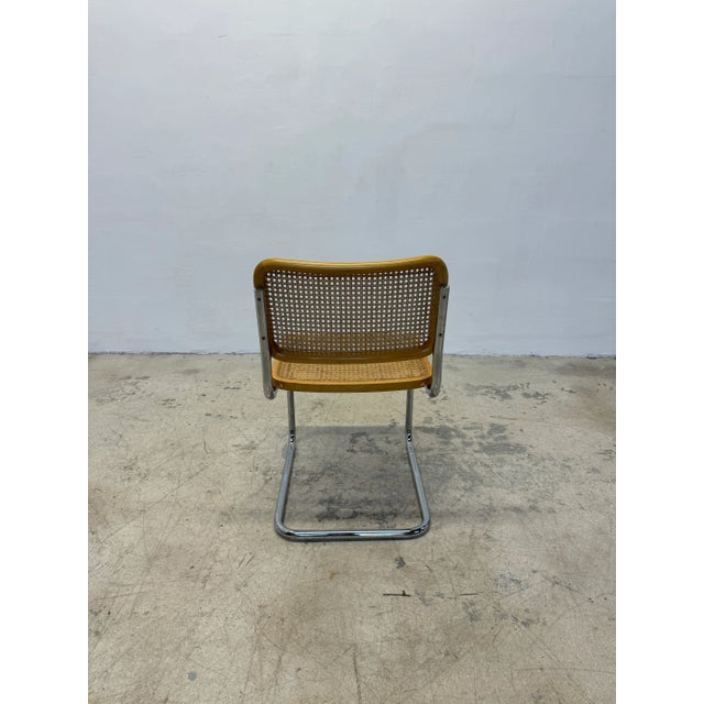 1970s Cesca Cantilevered Chrome and Cane Chair After Marcel Breuer, Italy 1970s For Sale - Image 5 of 11