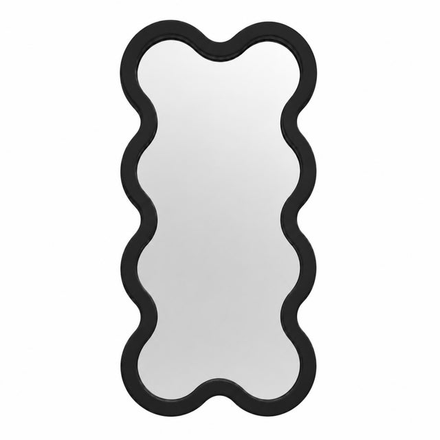 Modern Yellow Designer Mirror With Sculptural Wavy Frame – Hvyli 8 For Sale - Image 13 of 15