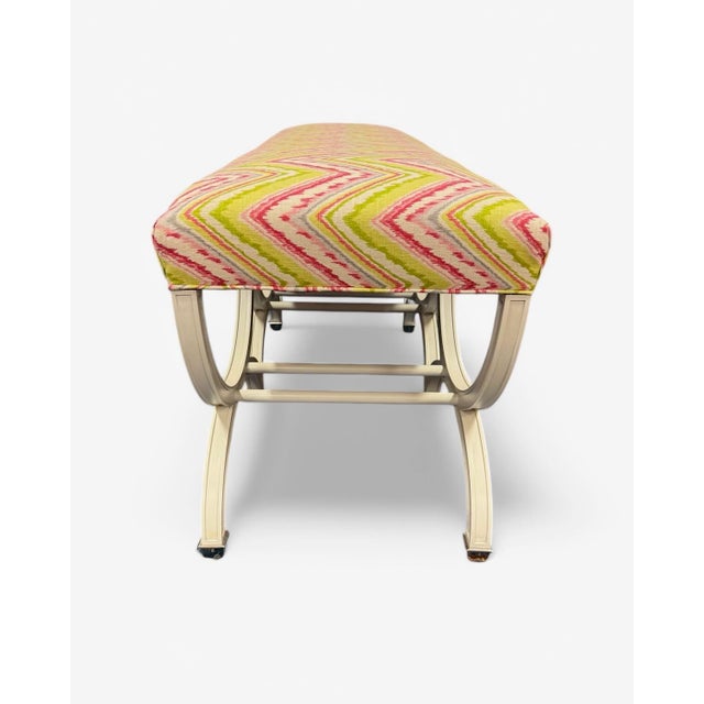 Vanguard Furniture Vanguard Curule Leg Bench, 2010s For Sale - Image 4 of 12