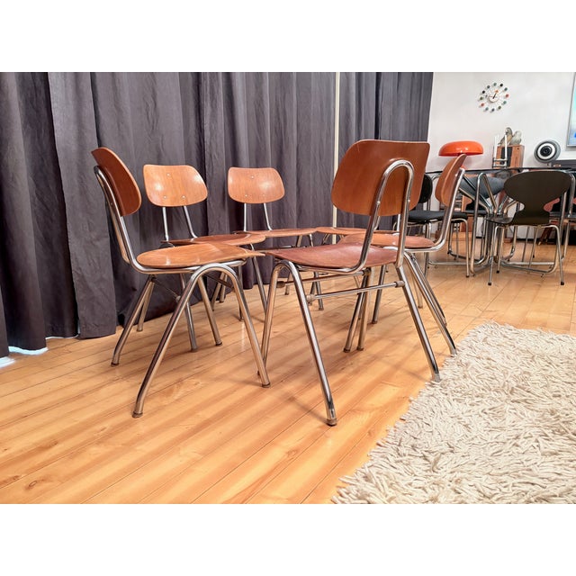 Vintage KN-38 Chairs by Karl Nothhelfer for VS Möbel, 1960s, Set of 6 For Sale - Image 15 of 18