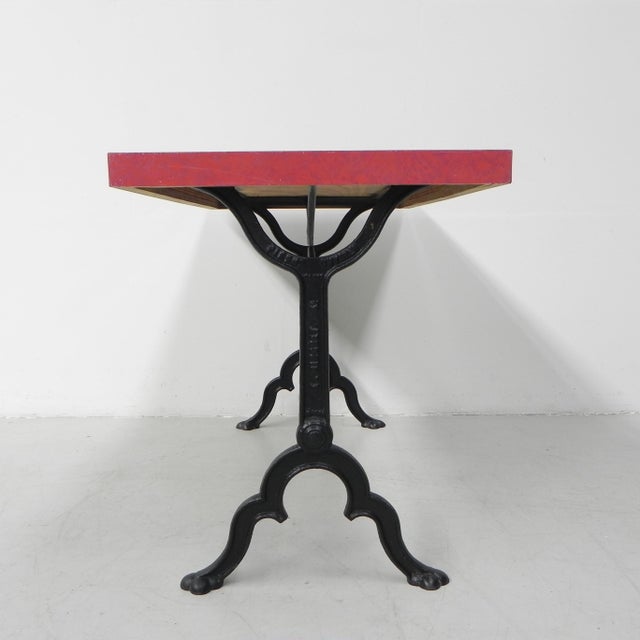 Bistro Table with Cast Iron Base, 1930s For Sale - Image 4 of 18