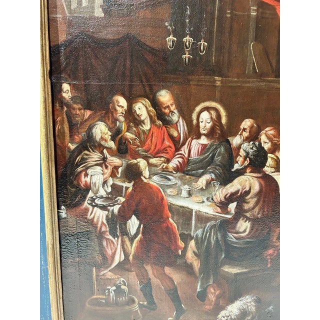 Interesting painting depicting the "Last Supper" attributable to a talented painter of Venetian culture, probably active...