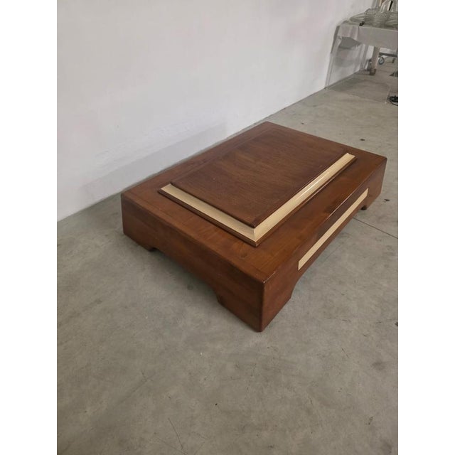 Brown French Coffee Table, 1960s For Sale - Image 8 of 14