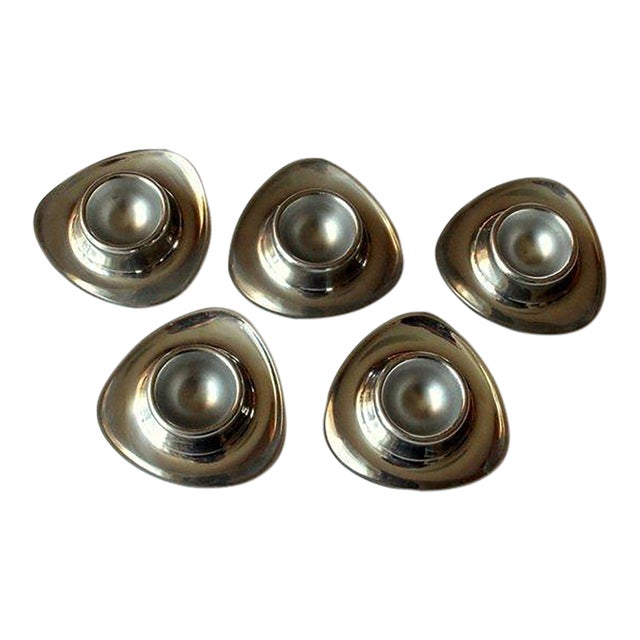 Stainless Steel Egg Cups - Set of 5 - Vintage For Sale