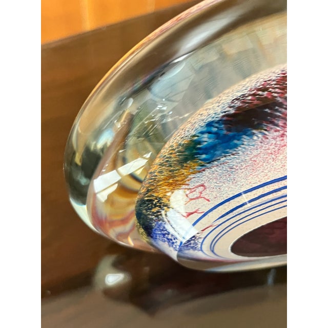 Pink Large Abstract Ocular Glass Sculpture For Sale - Image 8 of 15