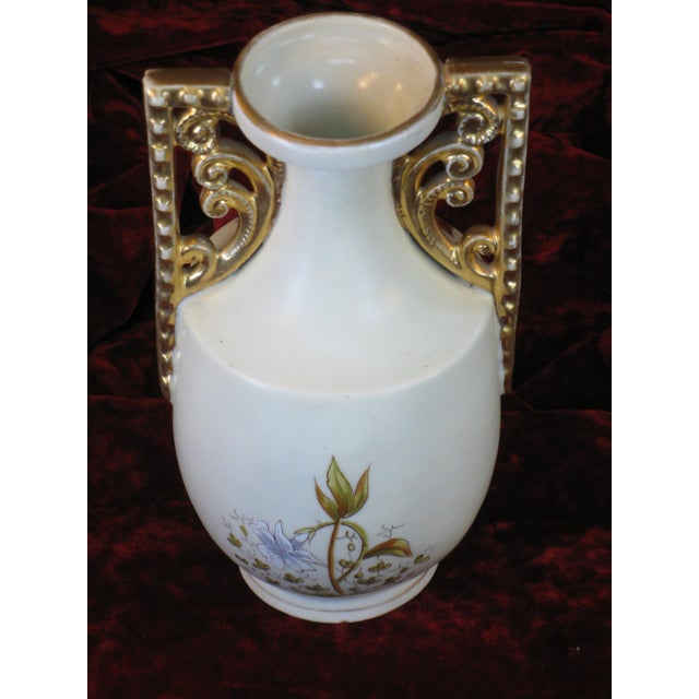 Mid 19th Century Vase Art Deco Porcelain Hand Painted Gold Carlsbad Austrian Cubist Victorian For Sale - Image 12 of 18