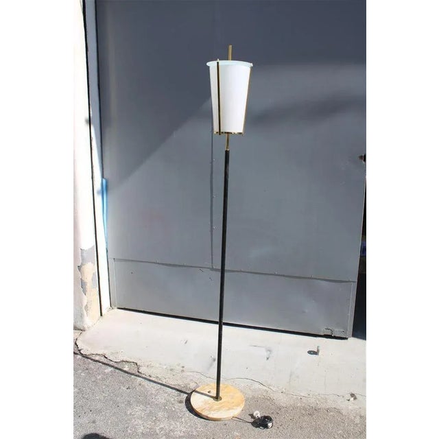 Floor Lamp in Brass and Acrylic Glass from Stilnovo, 1950s For Sale - Image 13 of 13