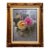 Late 20th Century Peonies on Canvas in a Fancy Gold Frame For Sale