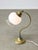 Mid-Century Italian Table Lamp in Brass and Etched Glass For Sale - Image 4 of 12