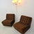Textile Vintage Modular Chairs in Corduroy Brown, 1970s, Set of 2 For Sale - Image 7 of 9