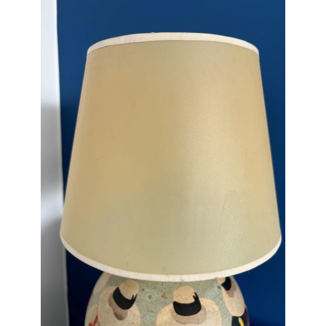 Vintage Table Lamp Representing Woman in Hat in the Sand, 1970s For Sale - Image 3 of 8