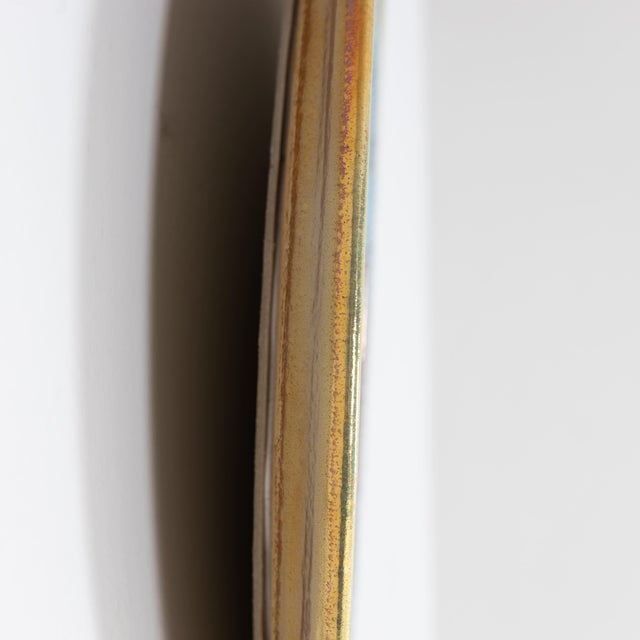 Modern Round Wall Mirror with Ceramic Frame, 1970s For Sale - Image 3 of 11