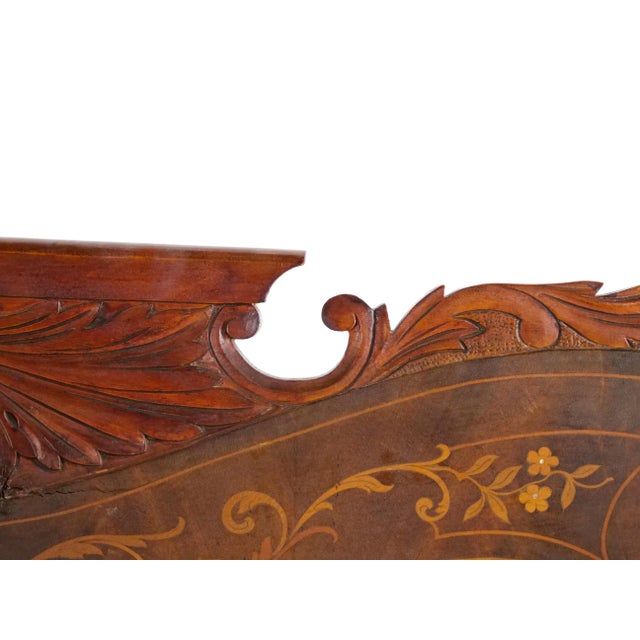 Auburn 19th Century Mahogany Wood Frame Inlay Marquetry Top Settee / Sofa For Sale - Image 8 of 10