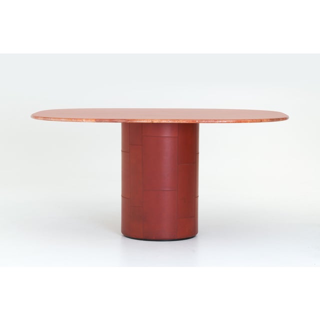 Afra & Tobia Scarpa Tobia Dining Table in Red Traverine by Afra and Tobia Scarpa for B&B Italia, 1970s For Sale - Image 4 of 11