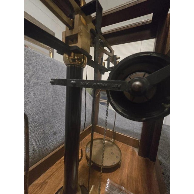 Mid-Century Analytical Laboratory Balance in Glazed Case by Baird & Tatlock, 1950s For Sale - Image 6 of 12