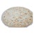 Islamic Afghan Sultanabad Wool 8x10 Light Blue, Ivory & Taupe Handmade Oval Area Rug #9902749 For Sale - Image 3 of 9
