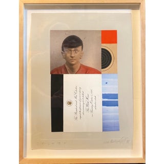 Ivan Chermayeff, Chine Colle Photo Collage Assemblage Art Jockey, President Clinton Invitation For Sale