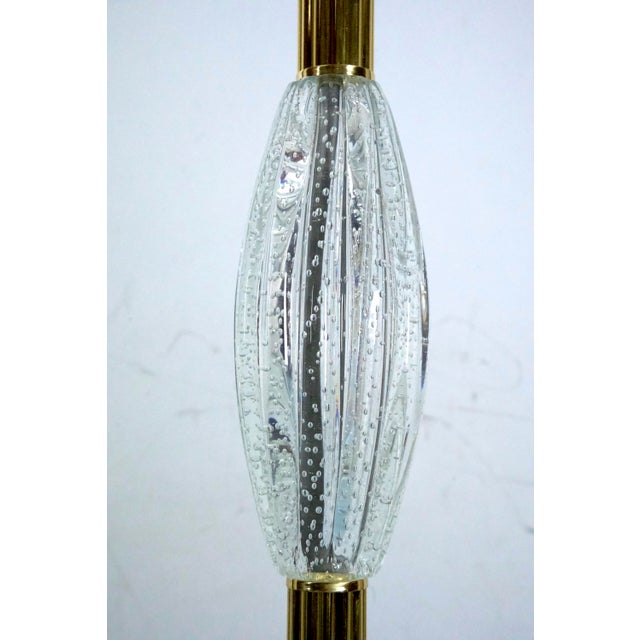 Italian Murano Glass and Brass Floor Lamp by Ercole Barovier, 1940s For Sale - Image 9 of 15