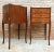 Early 20th Century French Marquetry and Iron Hardware Bedside Tables or Nightstands, Set of 2 For Sale - Image 9 of 13