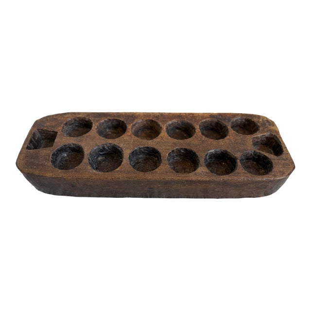 Vintage Wood Mancala Board For Sale