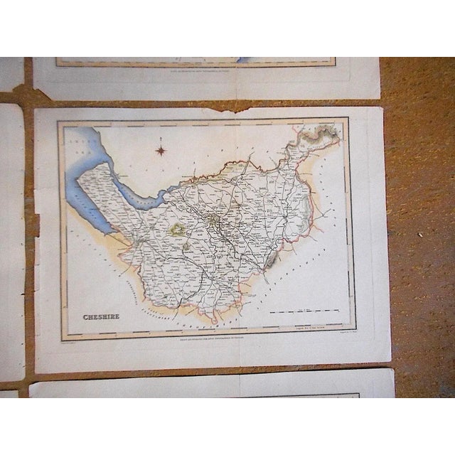 Realism Set of 6 Authentic Antique Engraved Maps-Counties of England-1831 For Sale - Image 3 of 10